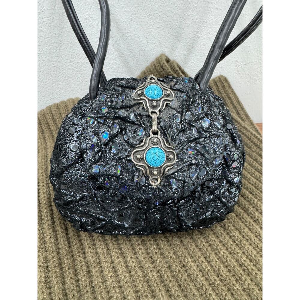 Timmy Woods Beverly Hills intricately texture bag Collection Vintage *pu2000thr - Picture 2 of 9